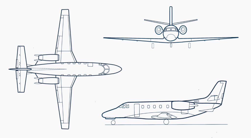 Cessna-Citation-560XL-sketch