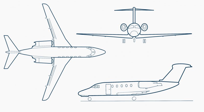 Cessna Citation 560XL drawing Cessna-Citation-560XL-drawing